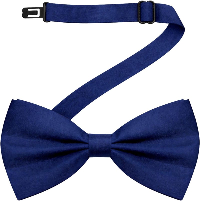 MD Style Bow Ties for Men Pre-Tied Adjustable - Classic Men's Bow Tie - Tuxedo Wedding Formal Bowtie Solid Color Bowties - Image 1